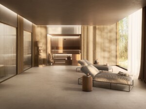 TOP LEVEL VISION TECHNIC | Laminate with steel and stone effect decorations